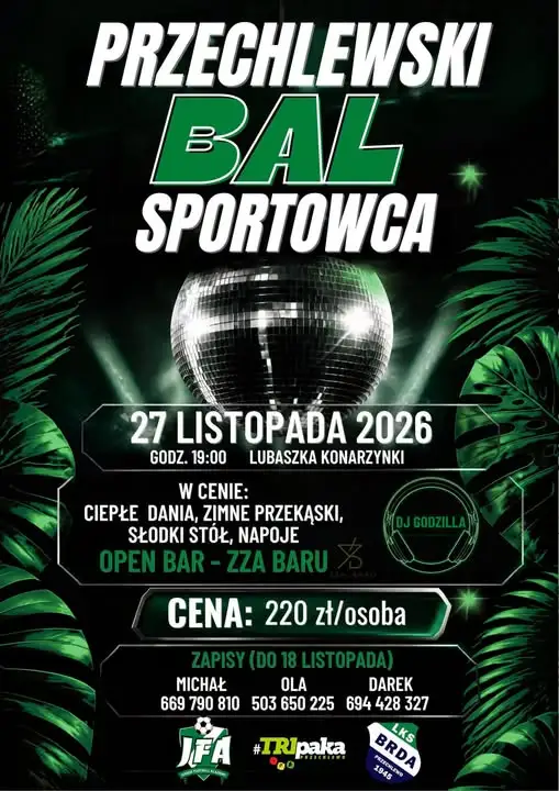 Przechlewski Bal Sportowca 2026 – zapisy do 18 listopada