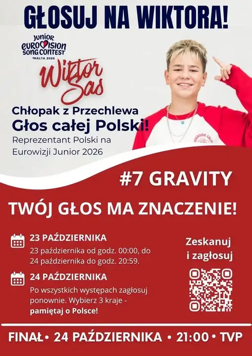 Wiktor Sas z Gminy Przechlewo reprezentuje Polskę na Eurowizji Junior 2026