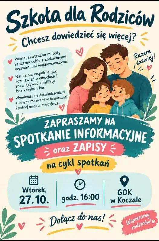 Szkoła dla Rodziców w Koczale – bezpłatne warsztaty wychowawcze