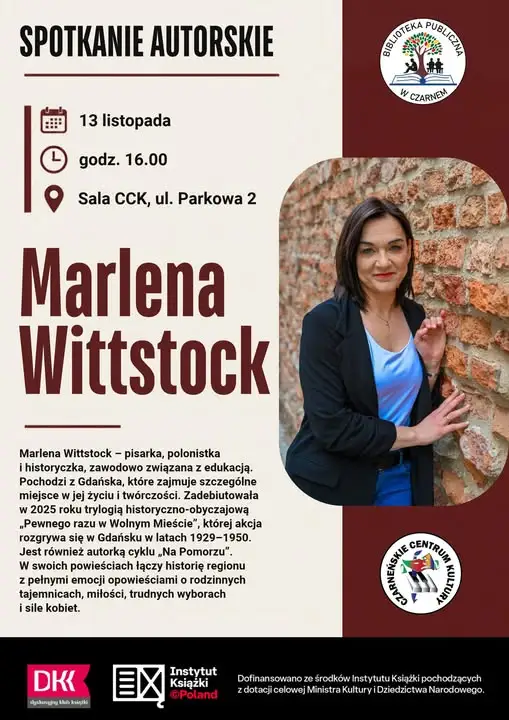 Marlena Wittstock spotka się z czytelnikami w Czarne