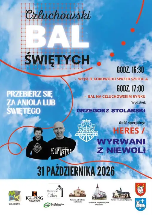 Człuchowski Bal Świętych 2026 – korowód i zabawa na Rynku już 31 października